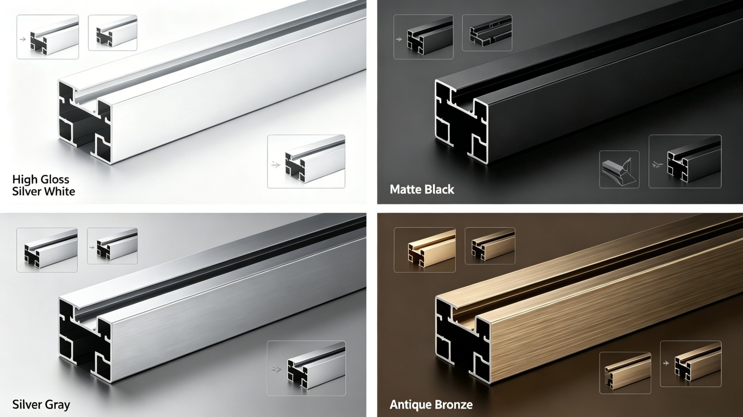 Profil Aluminium (Pintu Bangunan/Jendela/Dinding Tirai/Pagar)